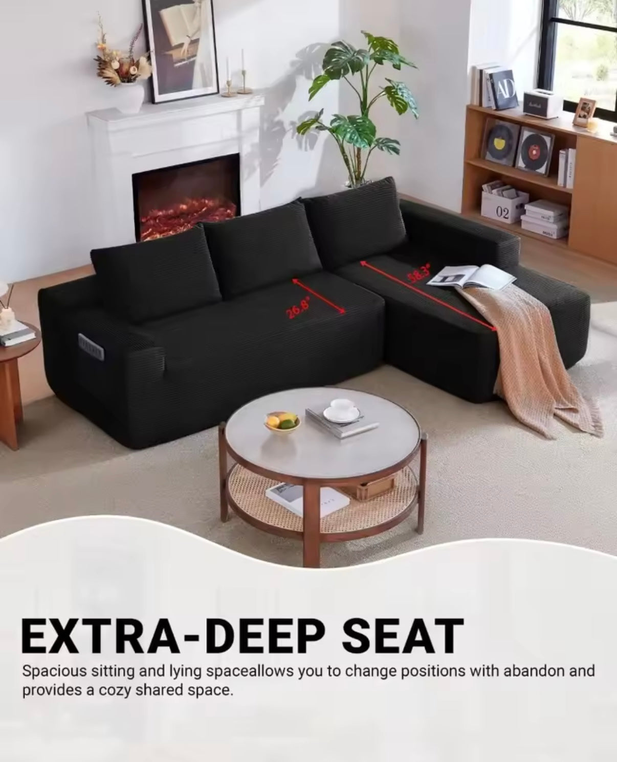 Cloud comfort sectional sofa